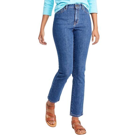 L.L. Bean High-Rise Classic Fit Straight Leg Women’s Jeans - Size: 2 Regular - Picture 1 of 17